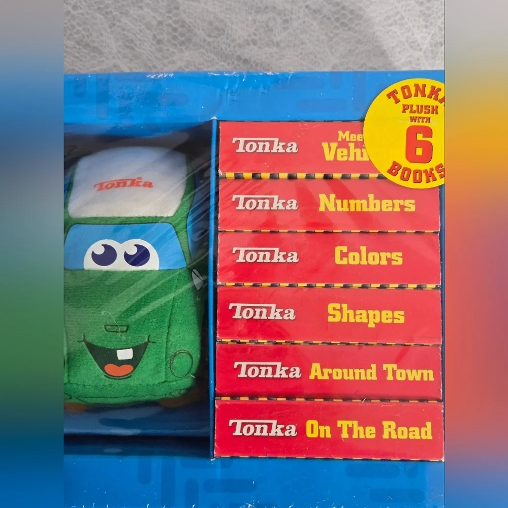 Tonka Truck Plush With 6 Books 3 Years & Up Learning Toys Hasbro